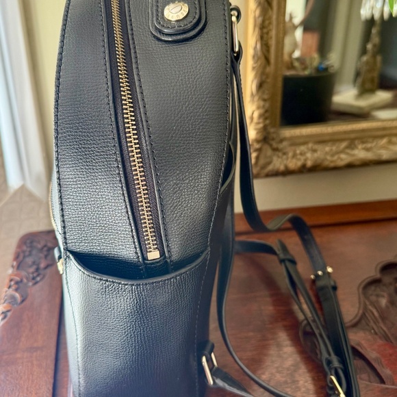 Henri Bendel Black Saffiano Leather Backpack - Picture 4 of 8